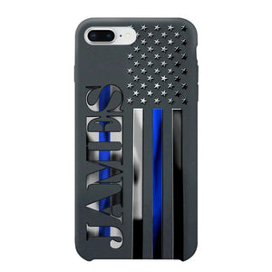 Personalized Law Enforcement Thin Blue Line Luxury Phonecase 2023101