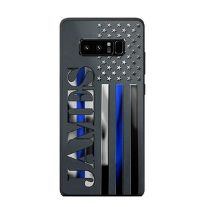 Personalized Law Enforcement Thin Blue Line Luxury Phonecase 2023101