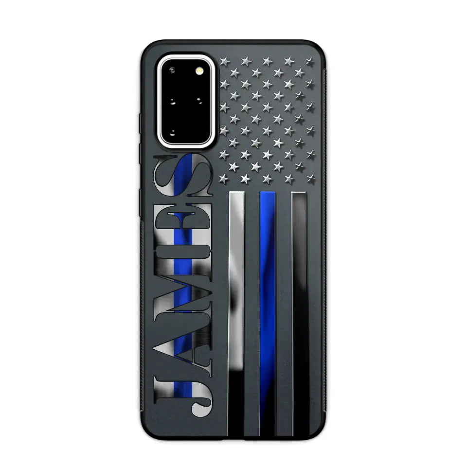 Personalized Law Enforcement Thin Blue Line Luxury Phonecase 2023101