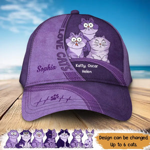 Personalized Cat Lover Gift For Cat Mom Cap Printed 202353PTN