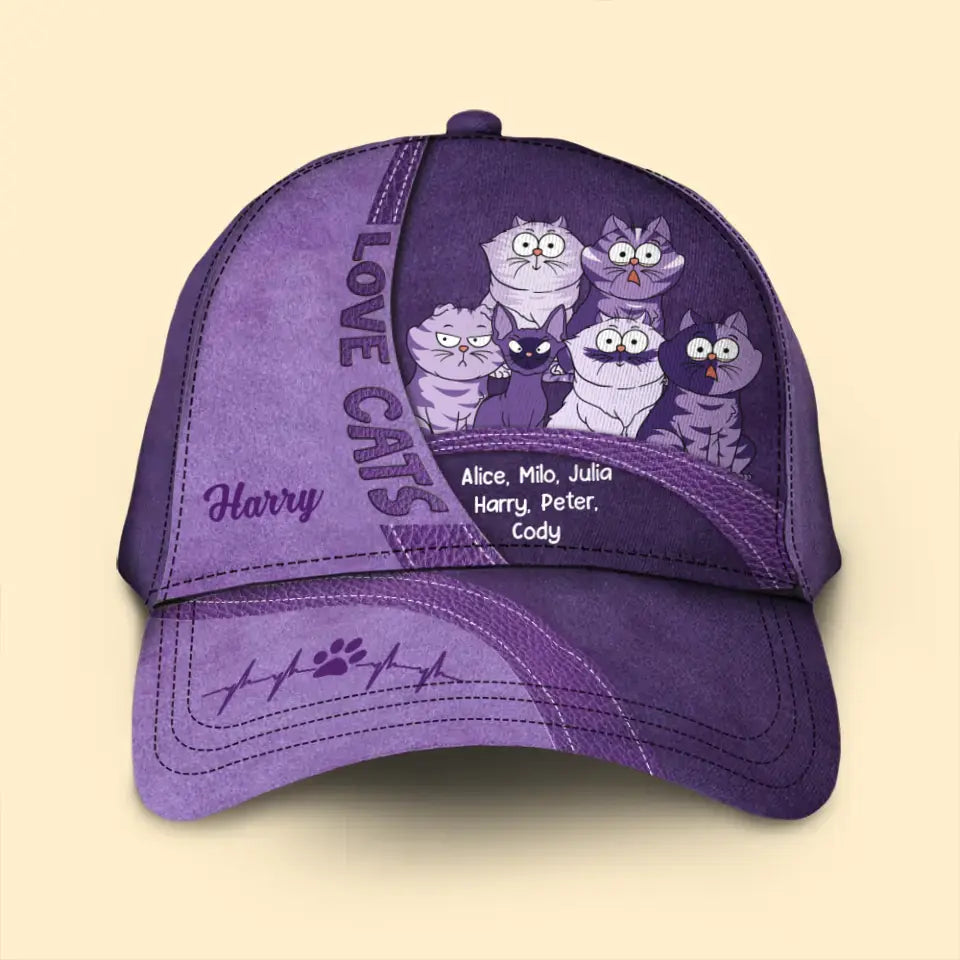 Personalized Cat Lover Gift For Cat Mom Cap Printed 202353PTN