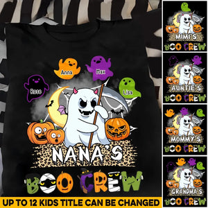 Personalized Nana's Boo Crew Grandma Ghosts With Kid Name T-shirt Printed HTHHN202391