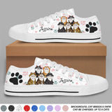 Personalized Cat Lovers Gift Cat Names Lowtop Shoes Printed HTHKVH202384