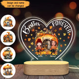 Personalized Besties Forever Fall Season Pumpkins LED Lamp Printed HN2023129