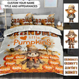 Personalized Grandma's Little Pumpkins Scarecrow & Kid Names Bedding Set Printed HTHPD2023116