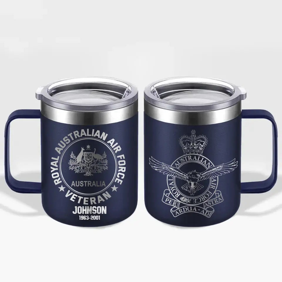 Personalized Australian Armed Forces With Name And Year Laser Handle Cup Printed 2023197KVH