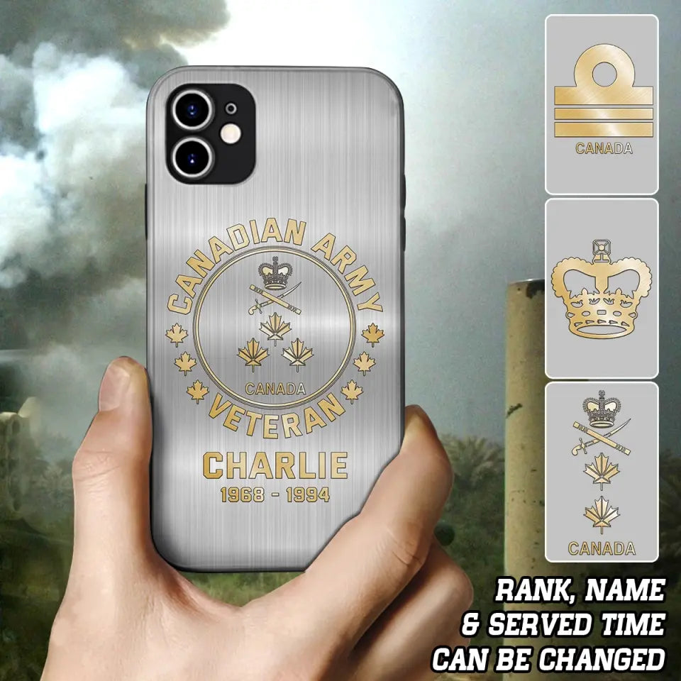 Personalized Canadian Armed Force Phone Case Printed QTPD256