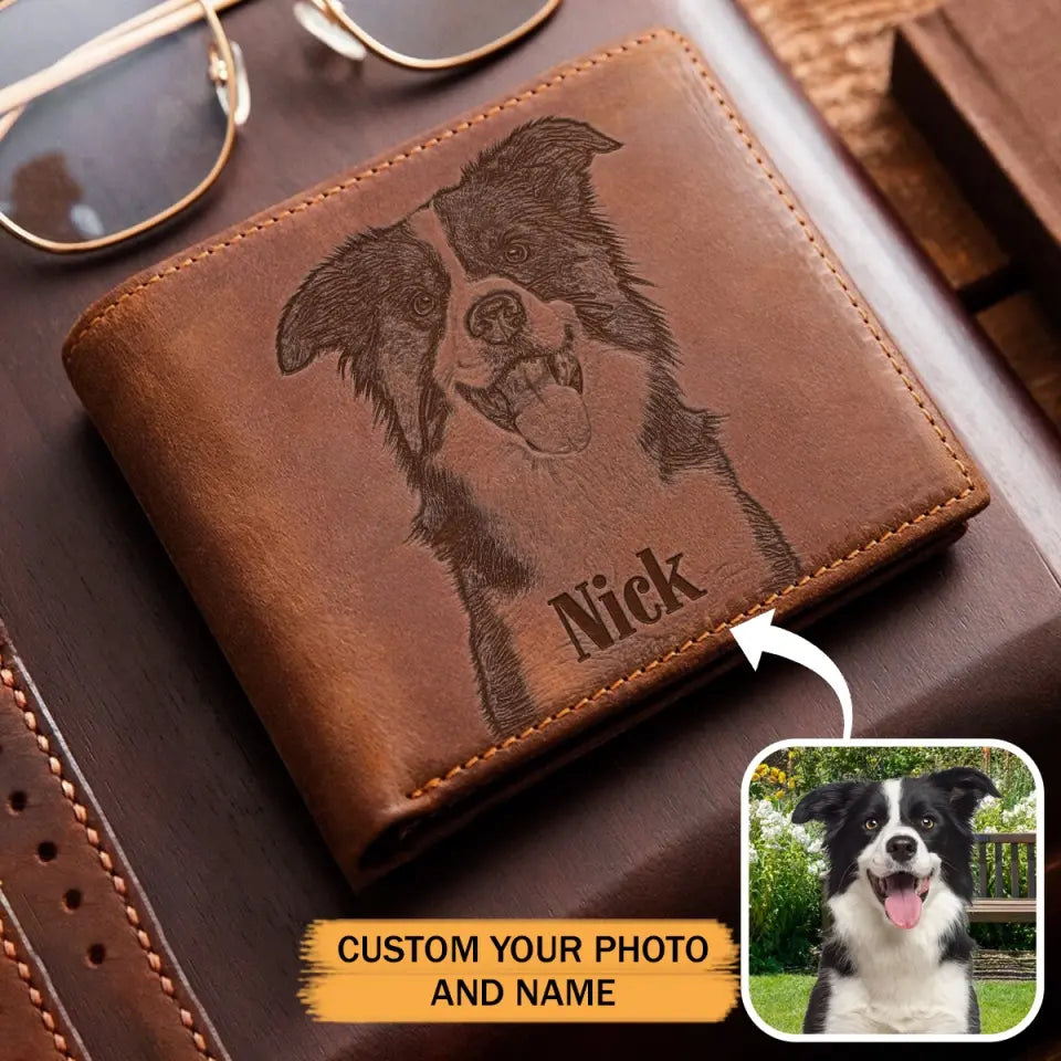 Personalized Dog Lover Leather Wallet QTPD23254