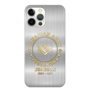 Personalized Canadian Armed Force Phone Case Printed QTPD256