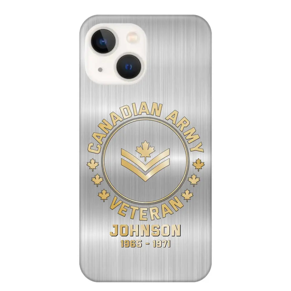 Personalized Canadian Armed Force Phone Case Printed QTPD256