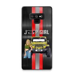 Personalized Jeep Girl with Name Phonecase Printed PVD23190