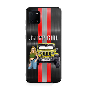 Personalized Jeep Girl with Name Phonecase Printed PVD23190