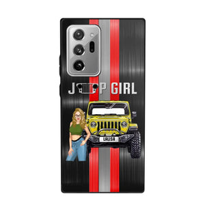 Personalized Jeep Girl with Name Phonecase Printed PVD23190