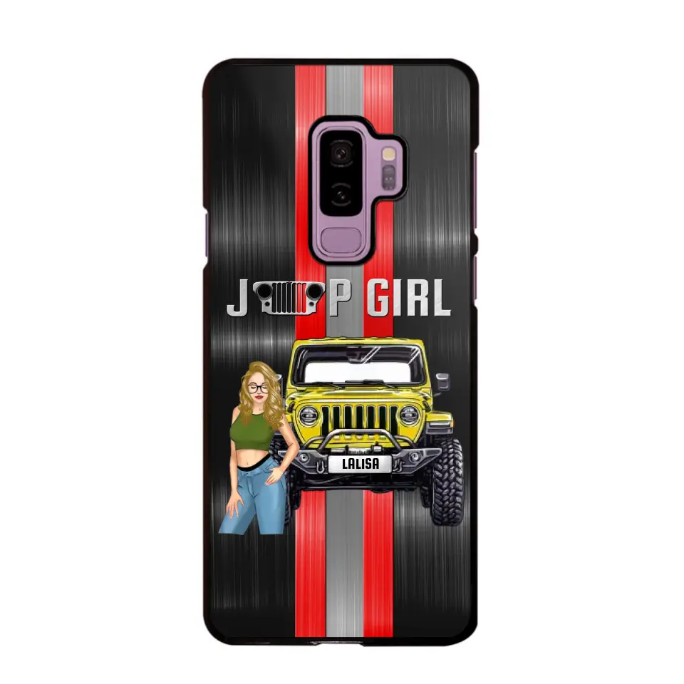 Personalized Jeep Girl with Name Phonecase Printed PVD23190