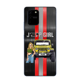 Personalized Jeep Girl with Name Phonecase Printed PVD23190