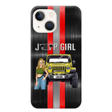 Personalized Jeep Girl with Name Phonecase Printed PVD23190