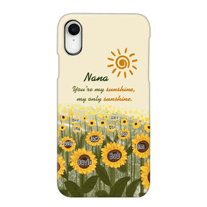 Personalized Your're My Sunshine My Only Sunshine Sunflowers with Kid Names Phonecase Printed HTHHN23258