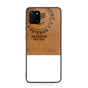 Personalized Australian Armed Force Leather Texture Phone Case Printed QTPN301