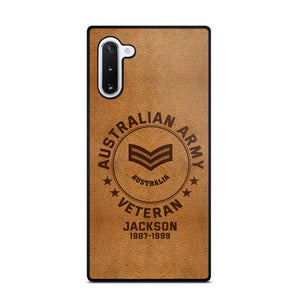 Personalized Australian Armed Force Leather Texture Phone Case Printed QTPN301