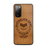 Personalized Australian Armed Force Leather Texture Phone Case Printed QTPN301