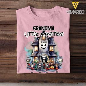 Personalized Grandma Little Monsters Halloween Gift T-shirt Printed HN23291