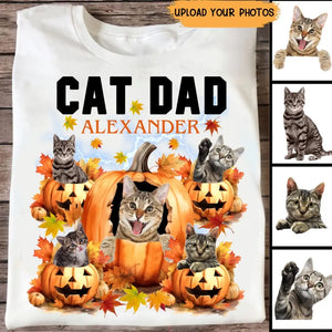 Personalized Upload Your Cat Photo Custom Name Cat Lovers Gift T-shirt Printed MTHKVH23310