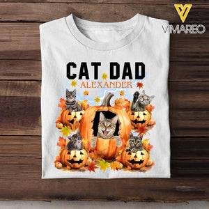 Personalized Upload Your Cat Photo Custom Name Cat Lovers Gift T-shirt Printed MTHKVH23310