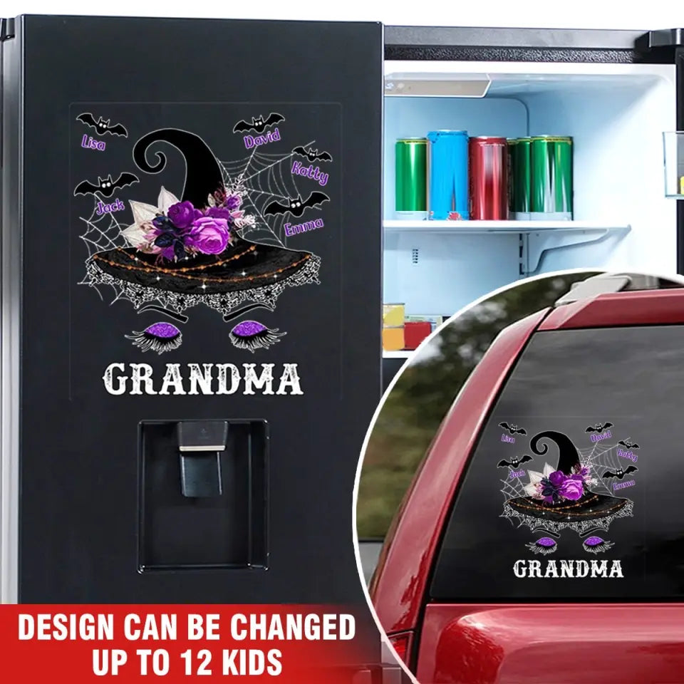 Personalized Grandma Witch Halloween Decal Printed QTPN23349