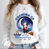 Personalized Grandma Of Little Monsters & Kid Names Sweatshirt Printed MTVQ23330