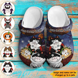 Personalized Cat Halloween Cat Lovers Gift Clogs Slipper Shoes Printed KVH202318