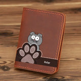 Personalized Cat Names Cat Lovers Gift Leather Card Wallet VQ23348