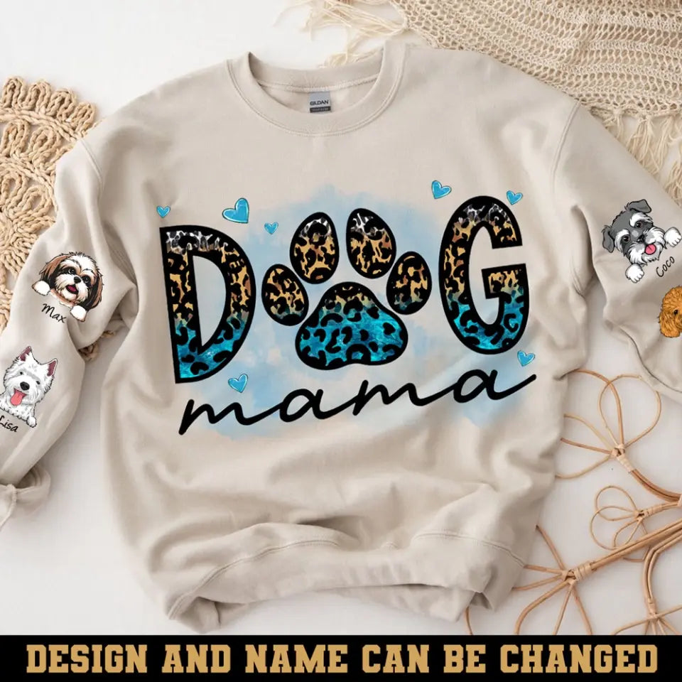 Personalized Dog Mama Dog Lover Sweater Printed QTHN396