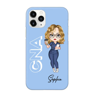 Personalized Colorfull Chibi Nurse With 3D Text Job Tittle And Name Phonecase 23392