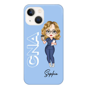 Personalized Colorfull Chibi Nurse With 3D Text Job Tittle And Name Phonecase 23392