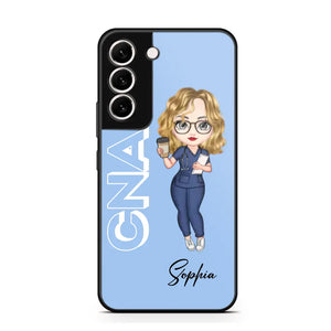 Personalized Colorfull Chibi Nurse With 3D Text Job Tittle And Name Phonecase 23392