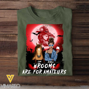 Personalized Brooms Are For Amateurs Witch Horse T-shirt Printed NMTKVH23342