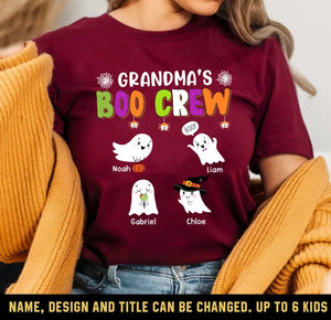 Personalized Grandma's Boo Crew Ghosts with Kid Names T-shirt Printed HTHKVH23419