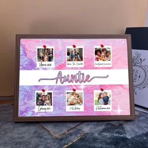 Personalized Upload Your Photo Auntie Gift Light Frame Canvas Printed HTHVQ23418