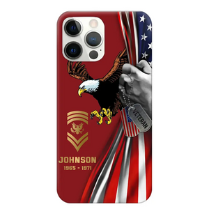 Personalized US Military Veteran Retired Phone Case Printed QTKH431