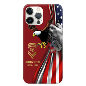 Personalized US Military Veteran Retired Phone Case Printed QTKH431