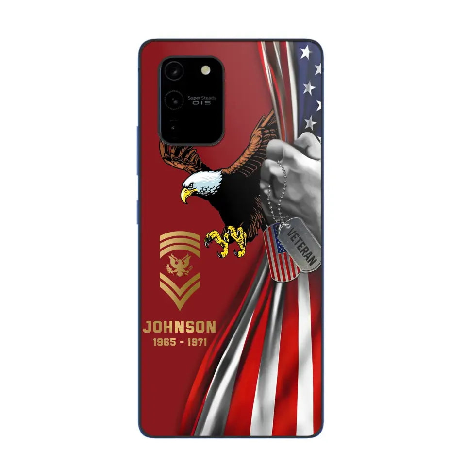 Personalized US Military Veteran Retired Phone Case Printed QTKH431