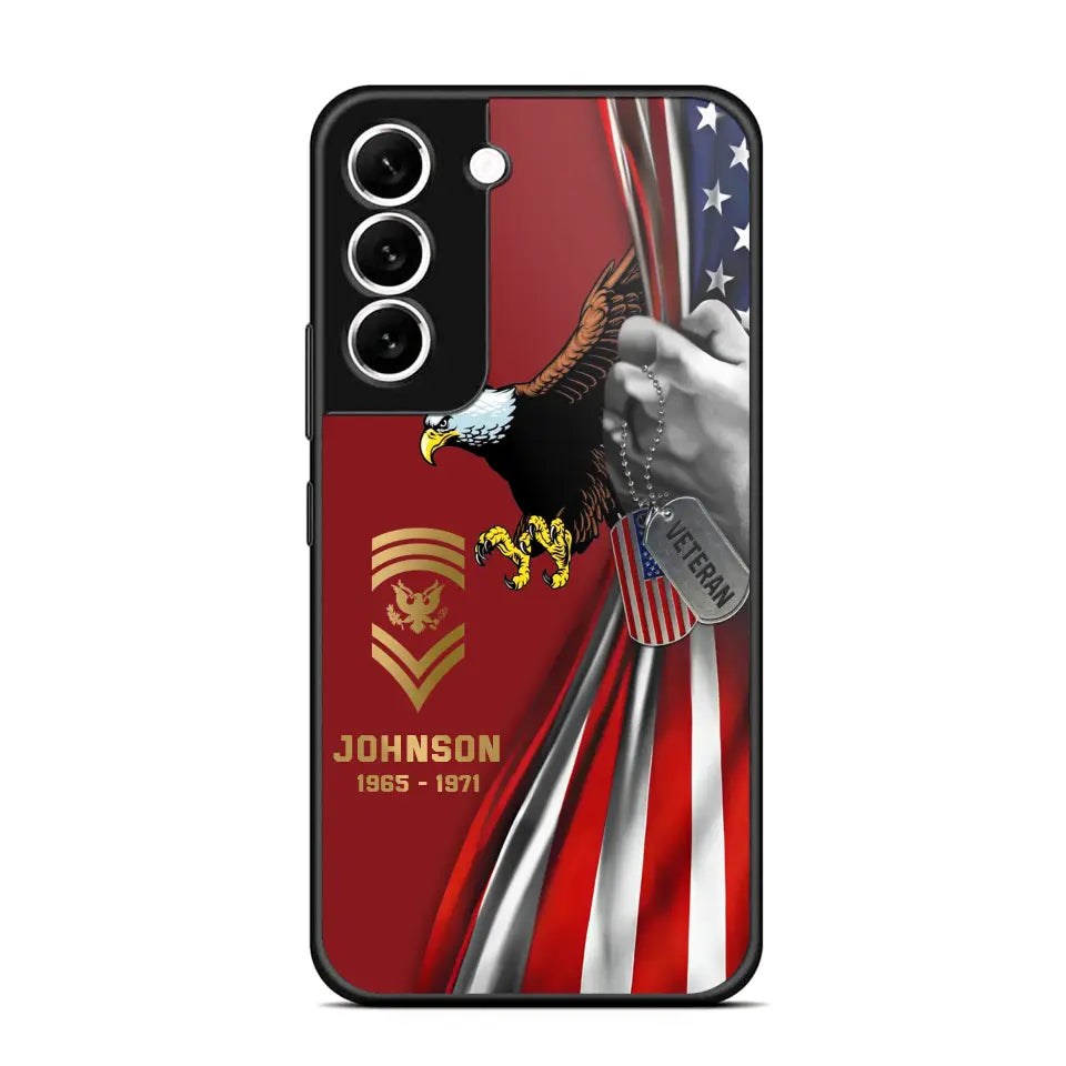 Personalized US Military Veteran Retired Phone Case Printed QTKH431