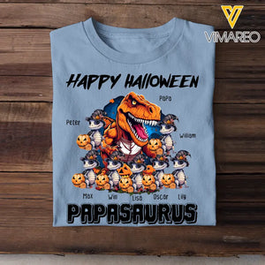 Personalized Happy Halloween Papasaurus T-shirt Printed NTMTHN23446