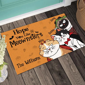 Personalized Hope You Like Meownsters Cat Doormat LDMKVH23451