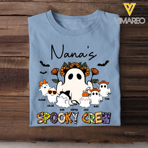 Personalized Nana's Spooky Crew Ghost with Kid Names T-shirt Printed HTHHN23459