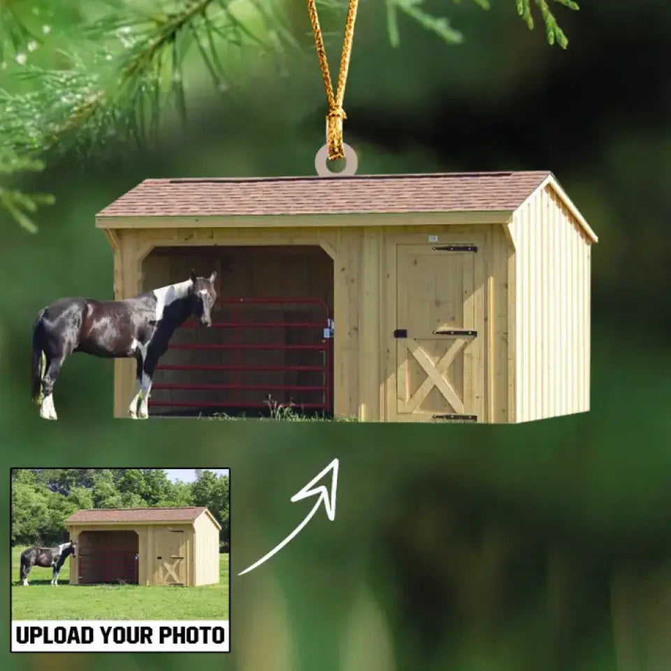 Personalized Upload Your Horse Riding Photo Gift Christmas Gift Wood Ornament Printed 23484KVH