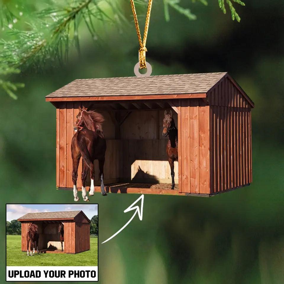 Personalized Upload Your Horse Riding Photo Gift Christmas Gift Wood Ornament Printed 23484KVH