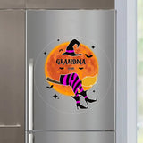 Personalized Grandma Witch With Kid Names Decal Printed QTKH494