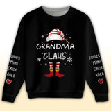 Personalized Grandma Claus & Kid Names Christmas Gift Sweater Printed QTHN23526