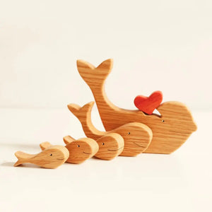 Personalized Grandma Dophins & Kid Names Wooden Animal Decoration Printed PTN23552